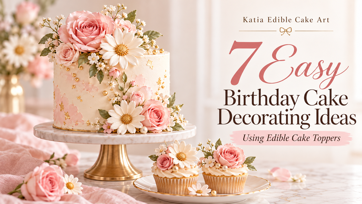 7 Easy Birthday Cake Decorating Ideas Using Edible Cake Toppers