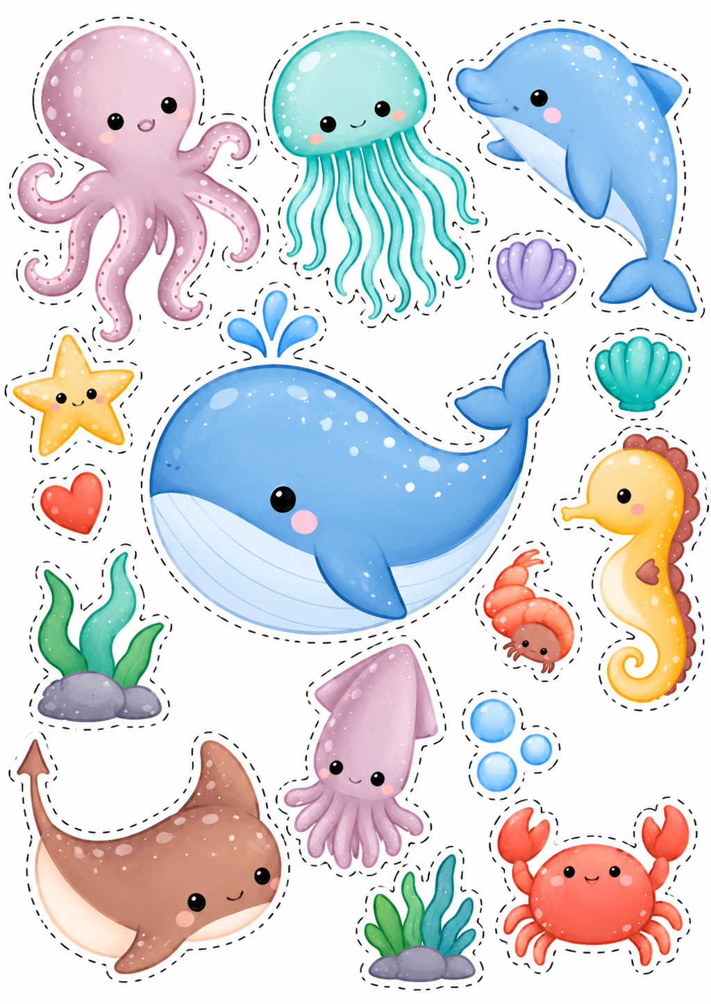 Under the Sea edible cake topper design 3