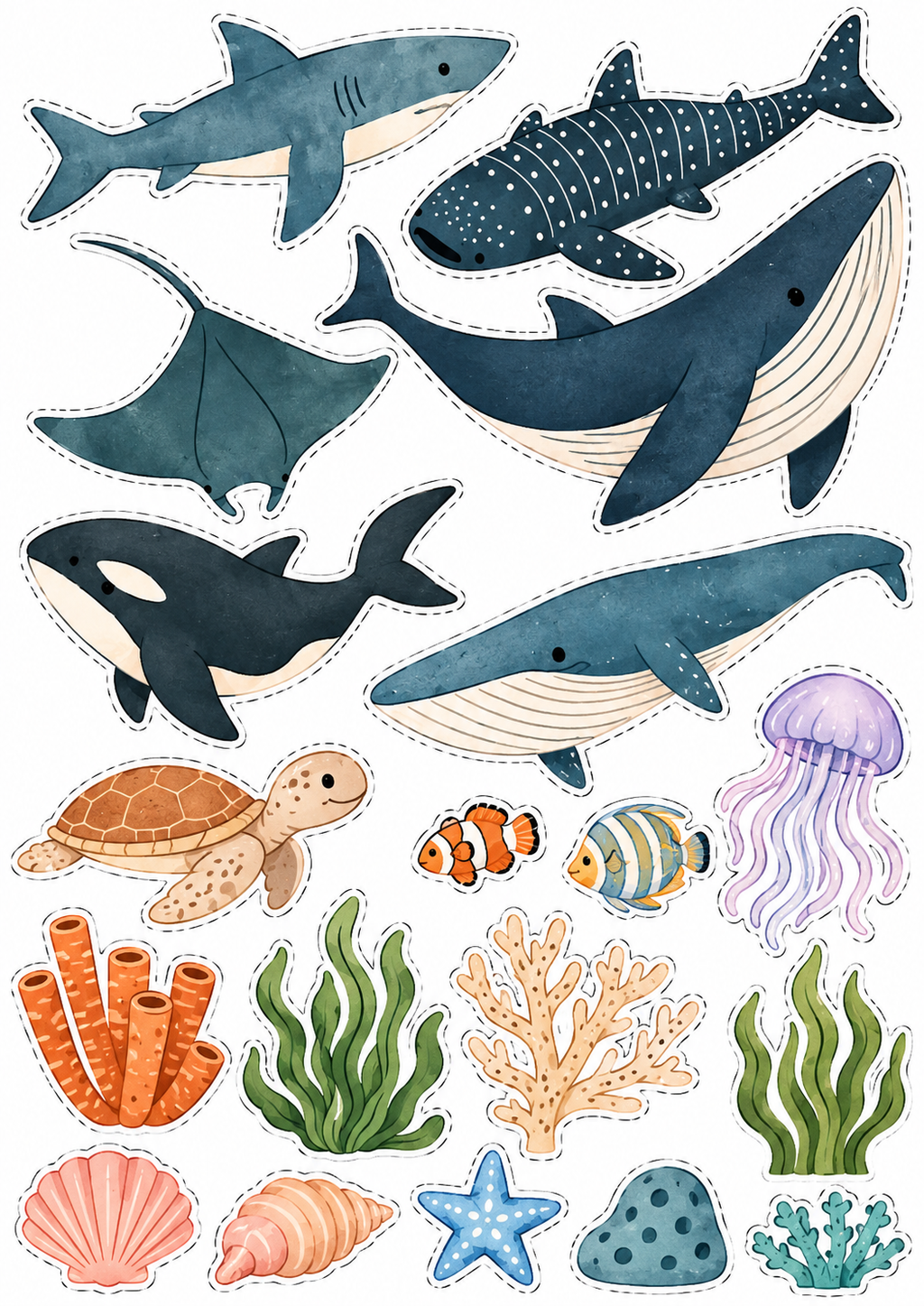 Under the Sea edible cake topper design 5