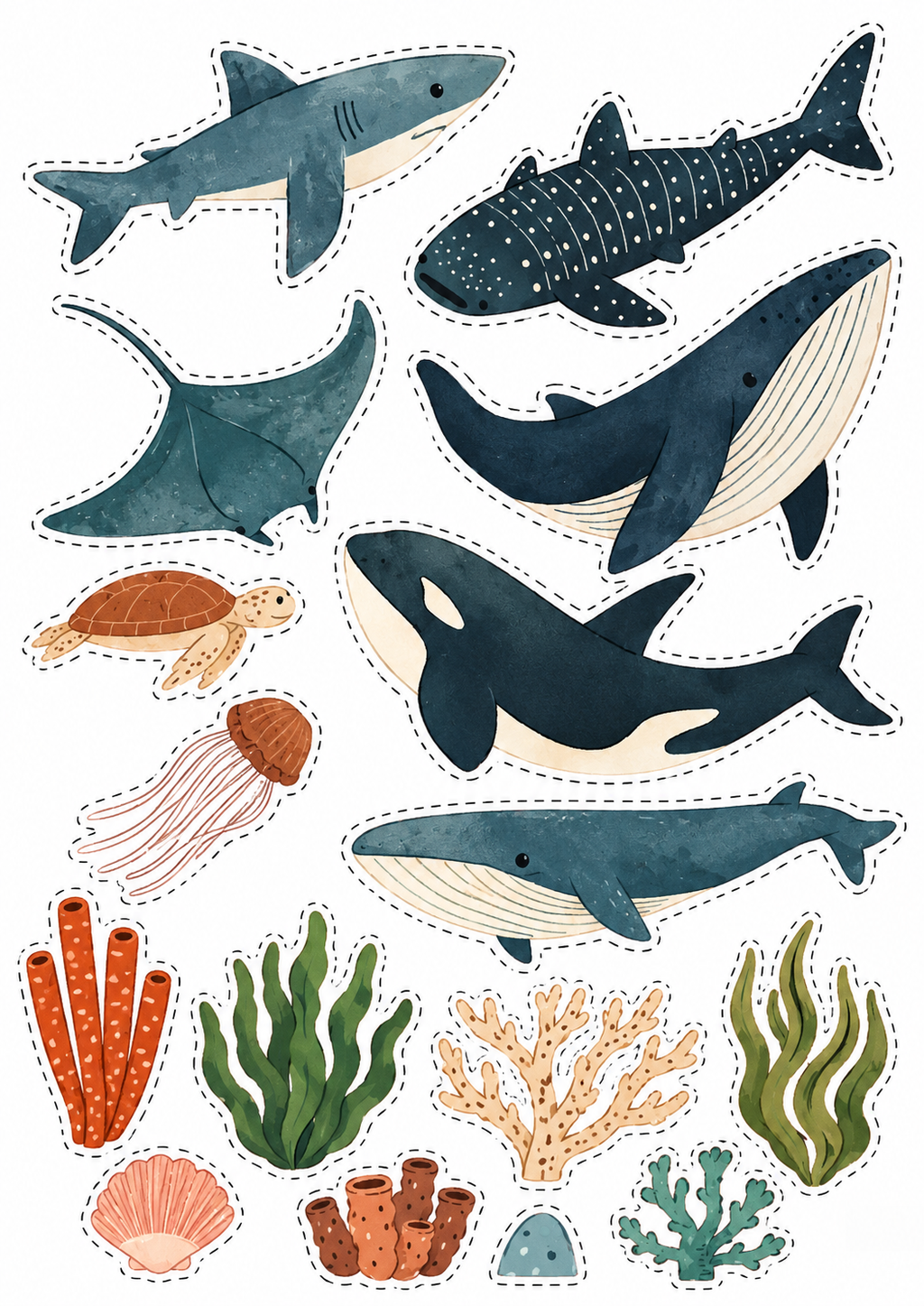 Under the Sea edible cake topper design 6