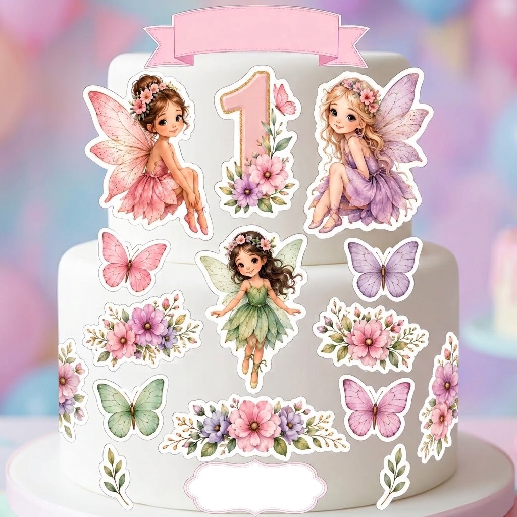 Edible Fairy Cake Toppers – Wafer Paper or Icing Sheet