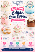 Custom Edible Cake Topper – Personalized Any Theme Cake Topper