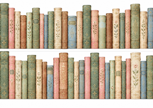 Bookshelf Edible Cake Wrap – Wafer Paper or Icing Sheet