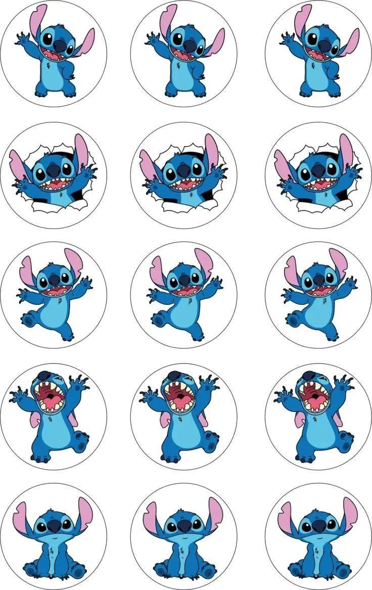 Blue alien edible cake topper design 17 in wafer paper or icing sheet for birthday cakes and cupcakes.