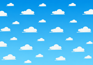 Design 2 – Blue Sky & White Clouds Edible Cake Wrap – A4 Cloud Cake Border