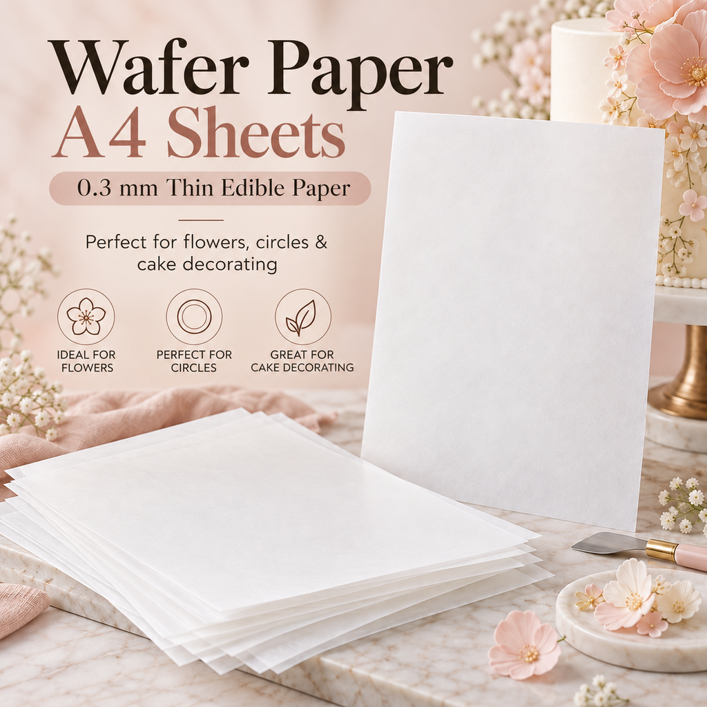 Thin edible A4 wafer paper sheets 0.3mm for cake decorating and wafer paper flowers
