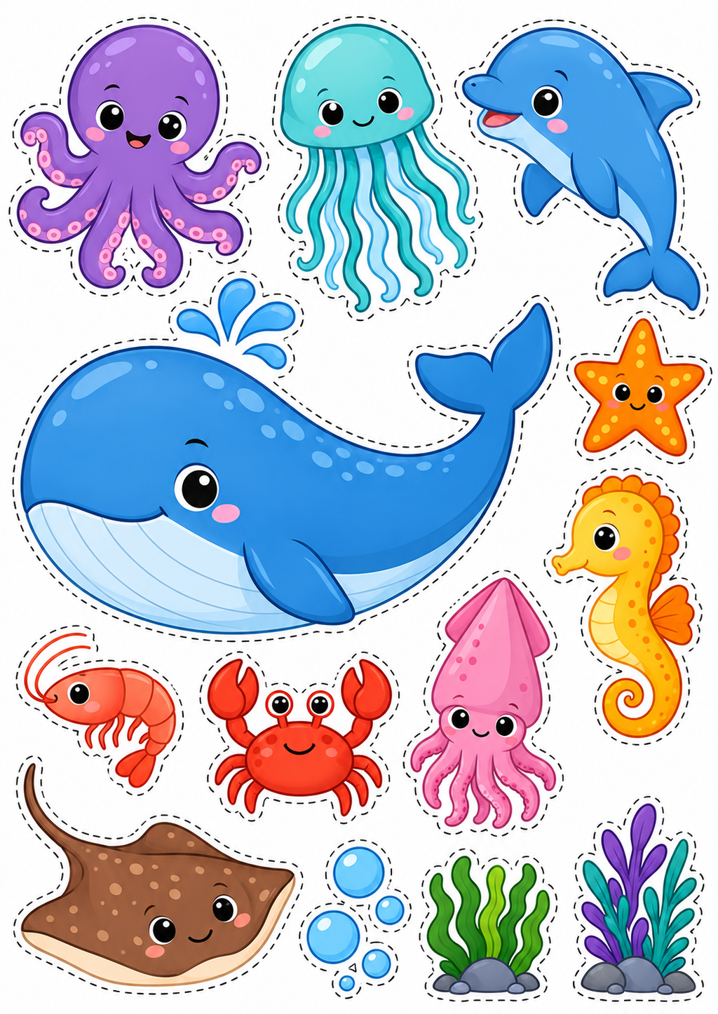 Under the Sea edible cake topper design 2