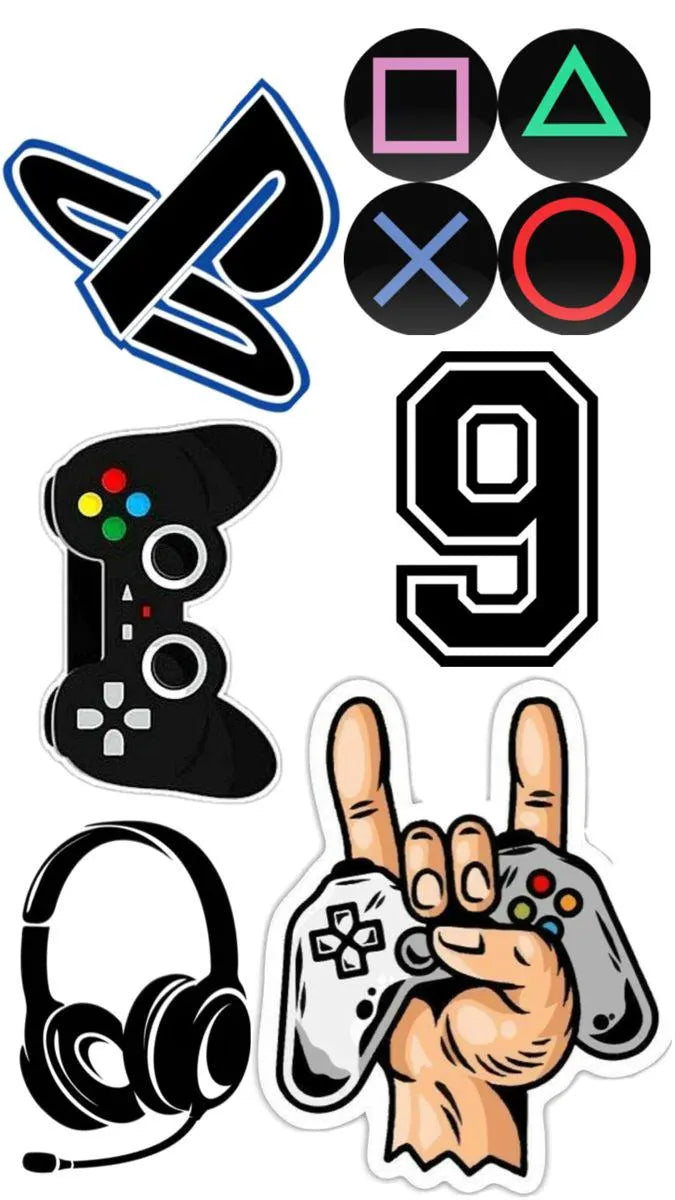 Gamer console edible cake topper design 2, available in wafer paper or icing sheet.