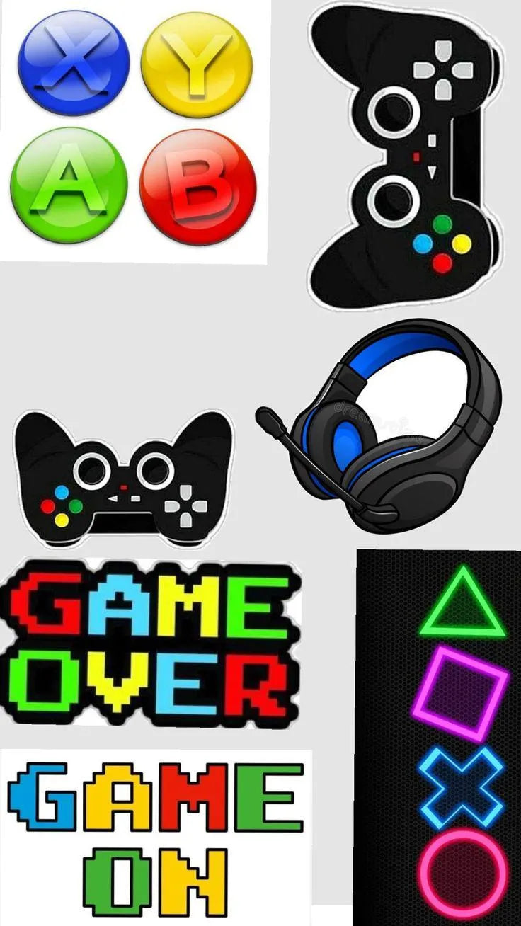 Gamer console edible cake topper design 11, available in wafer paper or icing sheet.