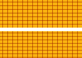 Design 1 – Essbare Tortenbordüre mit gelbem Retro-Raster – Senfgelb und Bordeauxrot