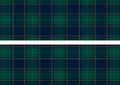 Design 1: two green navy Scottish tartan cake wrap strips on A4 separated by 1 cm white gap