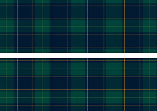 Design 1 – Banda comestible de tartán verde y azul marino con efecto dorado