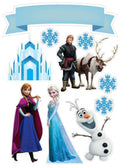 Ice princess edible cake topper design 1 in wafer paper or icing sheet for birthday cakes and cupcakes.