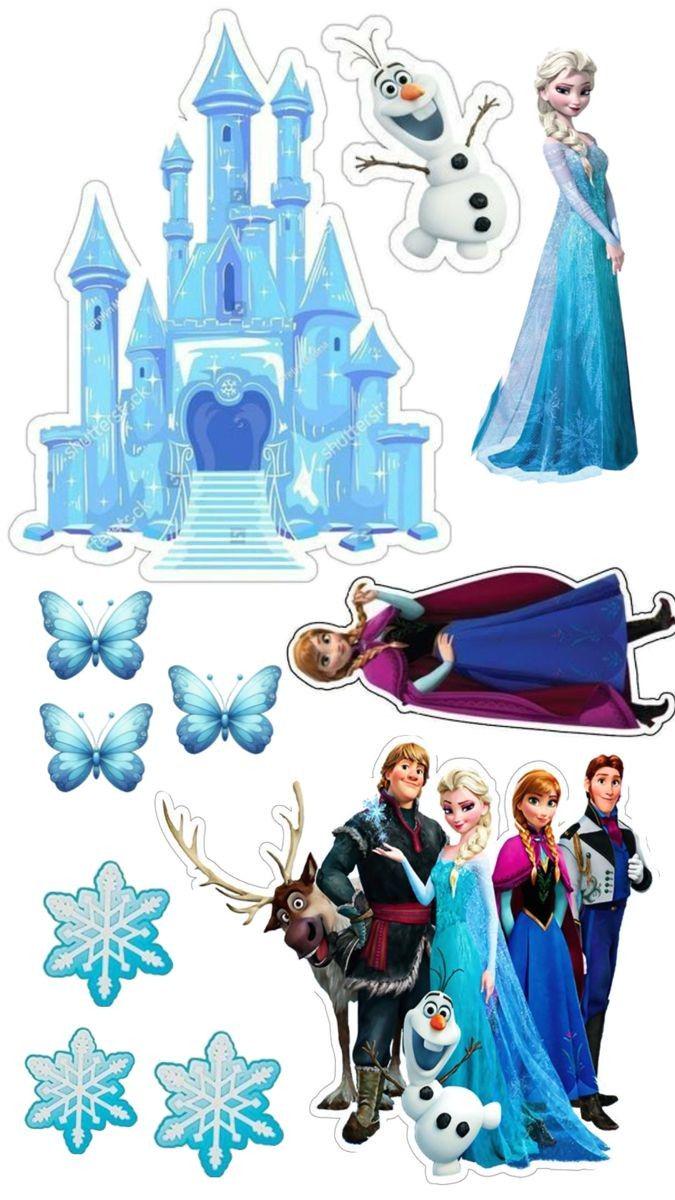 Ice princess edible cake topper design 20 in wafer paper or icing sheet for birthday cakes and cupcakes.