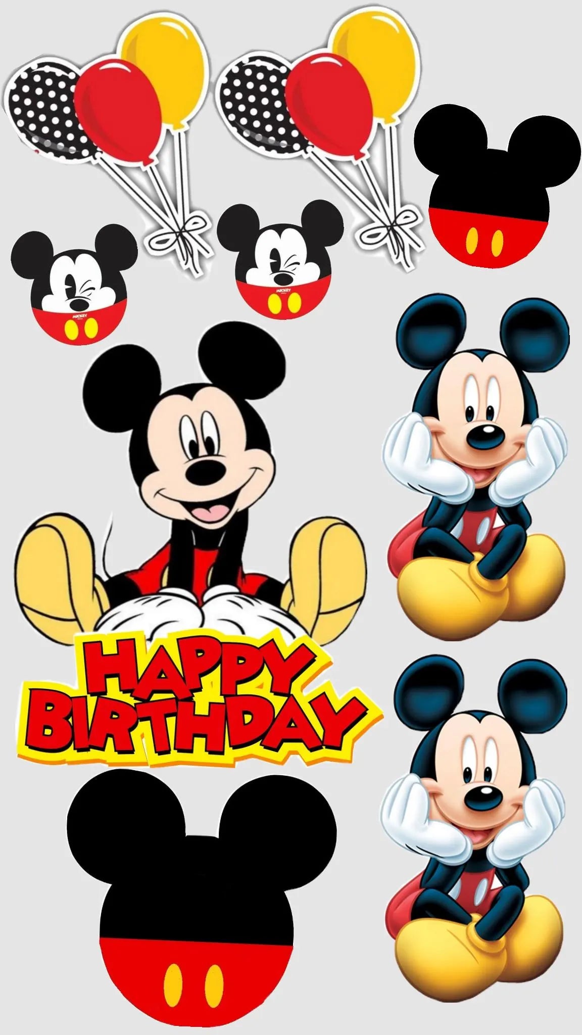 Minnie and Mickey edible cake topper design 6, available in wafer paper or icing sheet.