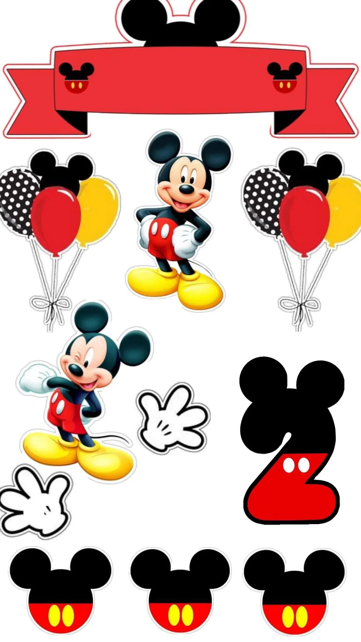Minnie and Mickey edible cake topper design 9, available in wafer paper or icing sheet.