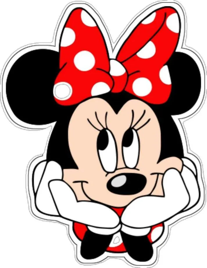 Minnie and Mickey edible cake topper design 15, available in wafer paper or icing sheet.