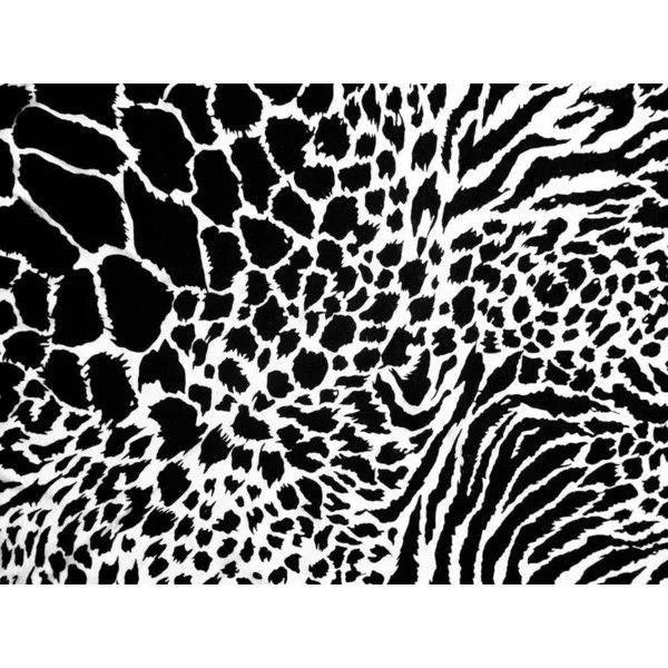 Mixed black and white animal patterns for an edible A4 cake wrap.