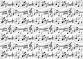 Design 2 full A4 black and white musical notes cake wrap pattern with treble clefs and wavy staff lines
