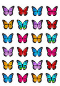 Precut wafer paper butterfly toppers for cupcake decorating.