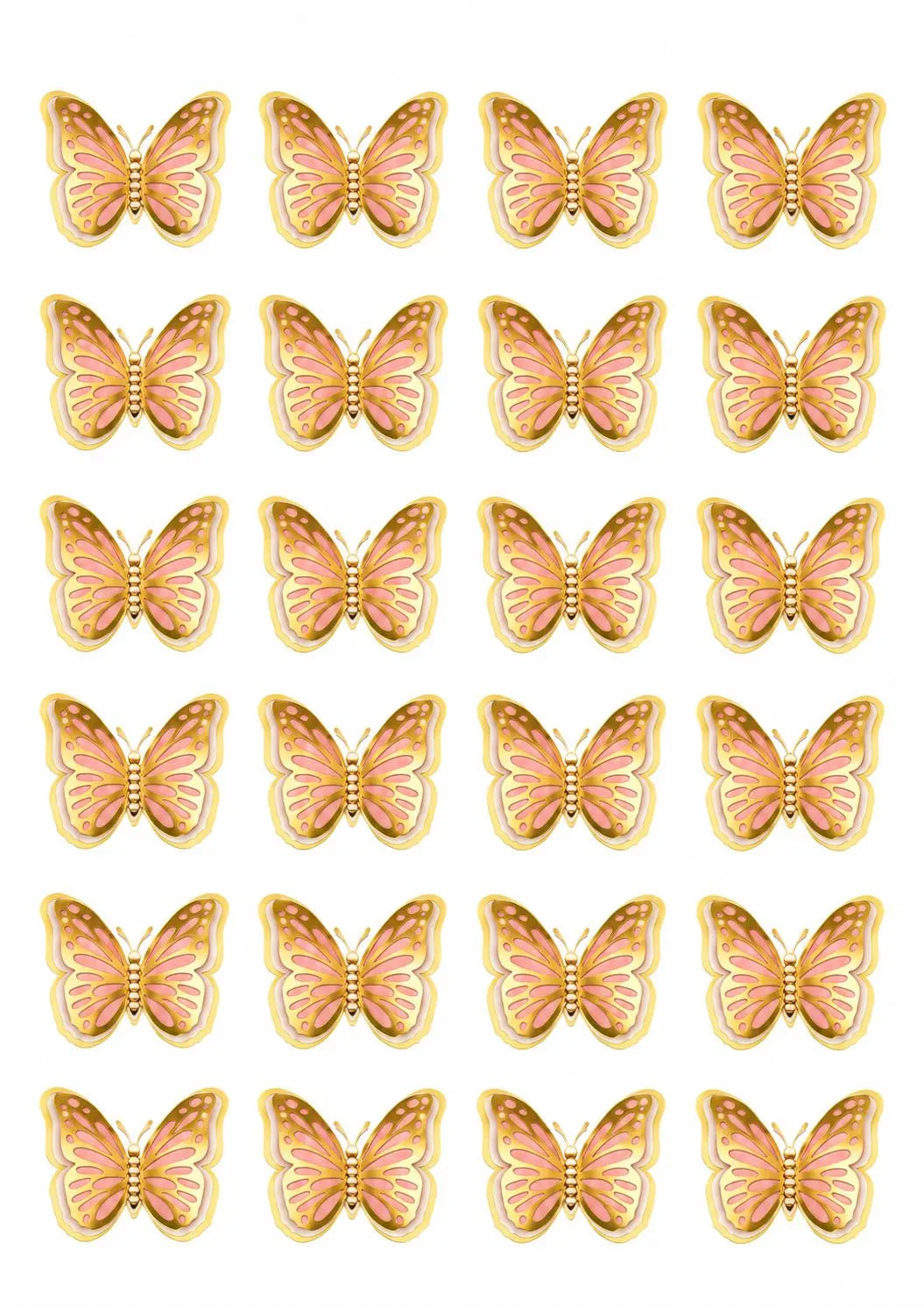 Wafer paper butterflies ready to decorate cakes and cupcakes.