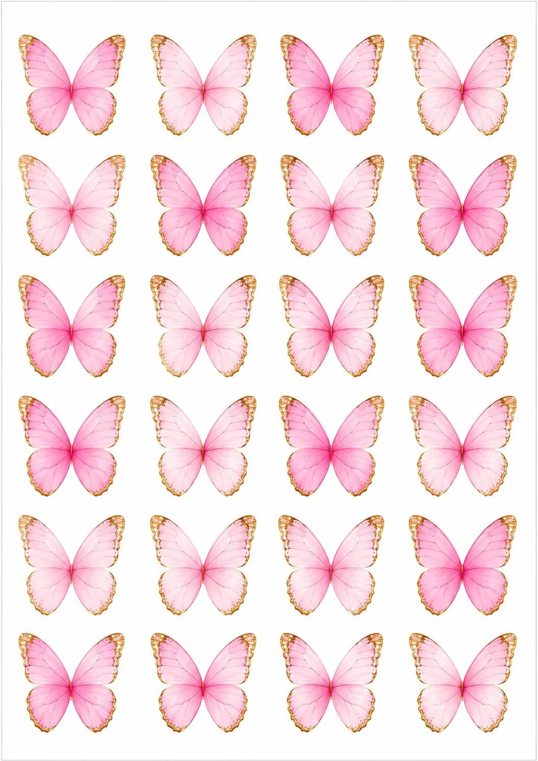 Edible precut wafer paper butterflies for cupcakes.