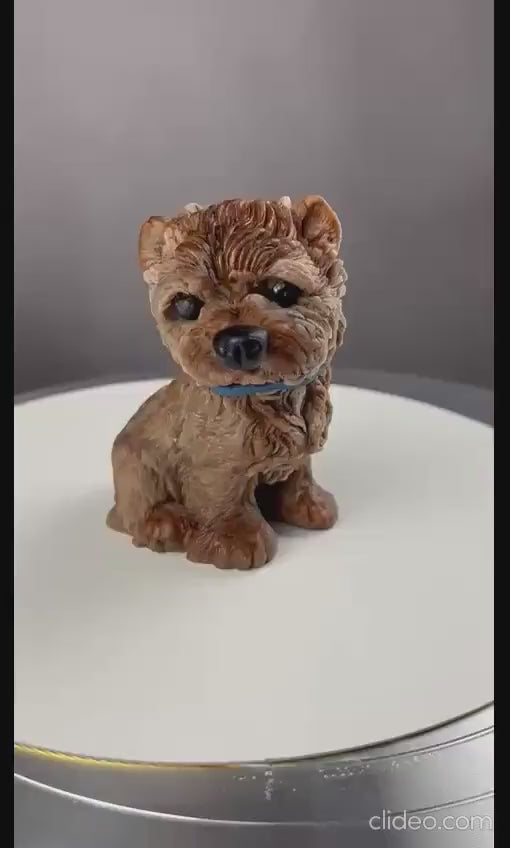 Handmade Fondant Terrier Dog Cake Topper – Edible Sugarpaste Decoration