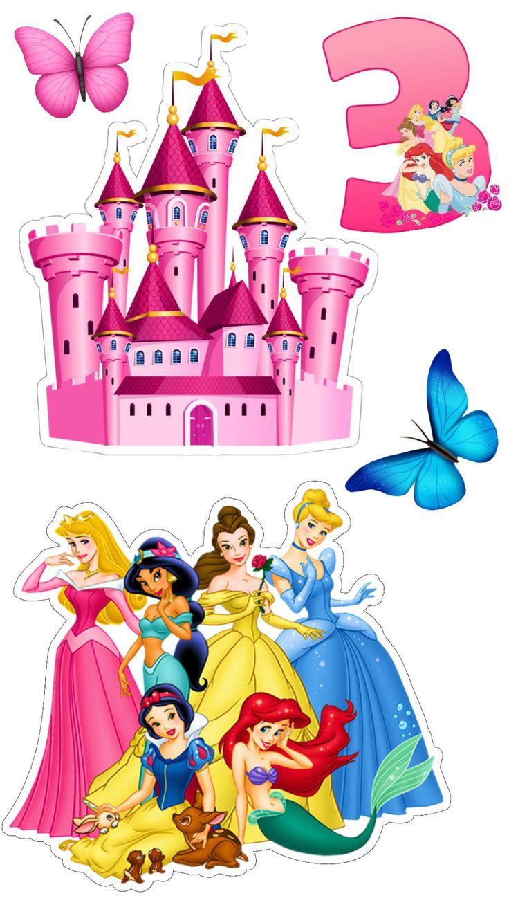 Princess edible cake topper design 8, available in wafer paper or icing sheet.