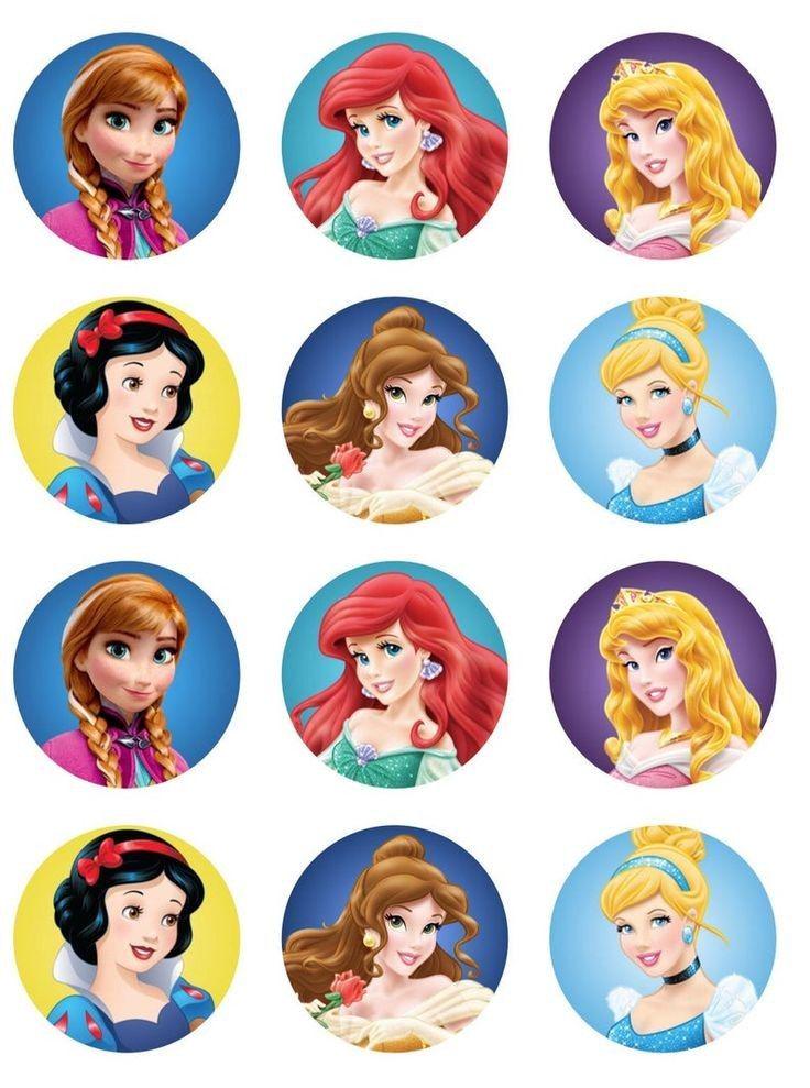Princess edible cake topper design 9, available in wafer paper or icing sheet.