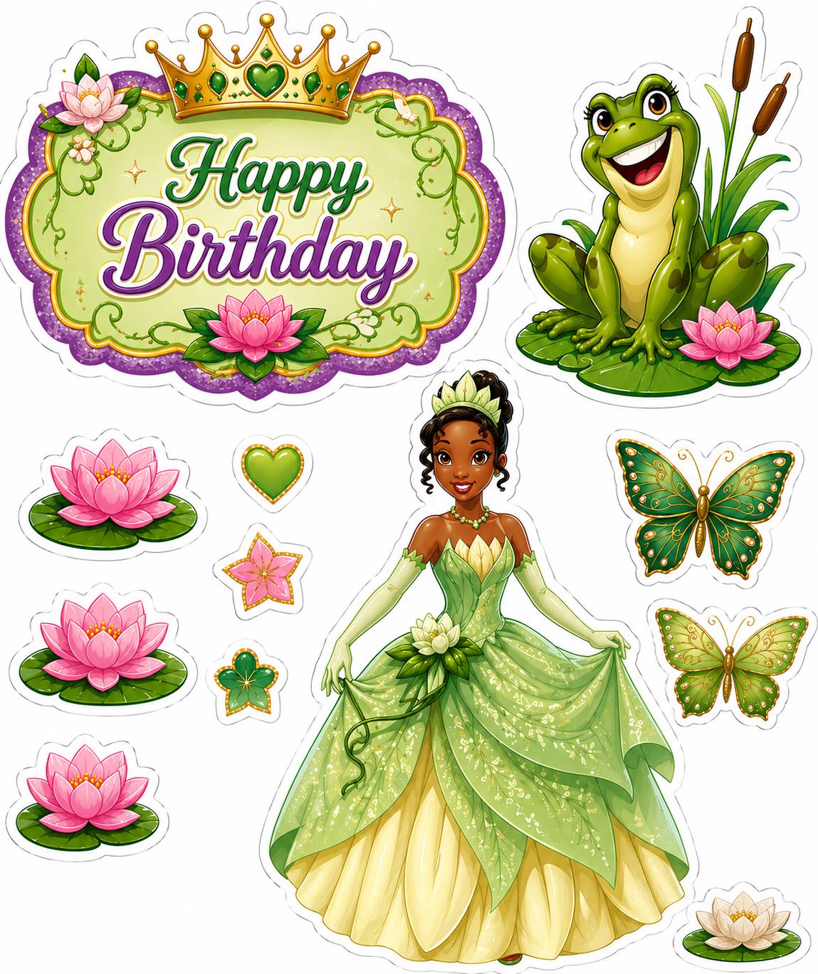 Princess edible cake topper design 11, available in wafer paper or icing sheet.