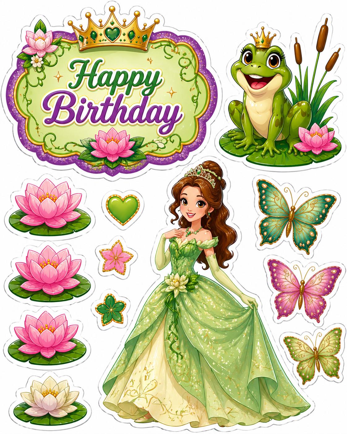 Princess edible cake topper design 12, available in wafer paper or icing sheet.
