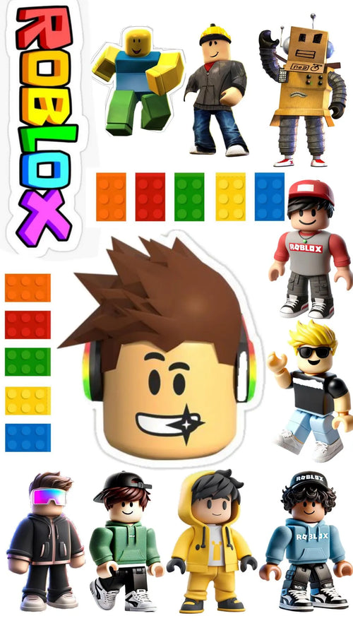 Roblox edible cake topper design 2, available in wafer paper or icing sheet.