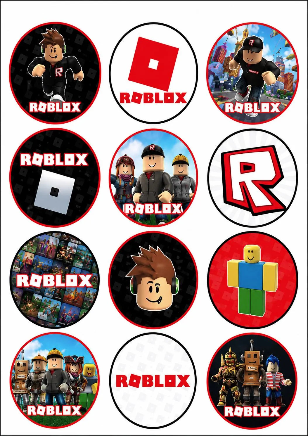 Roblox edible cake topper design 8, available in wafer paper or icing sheet.