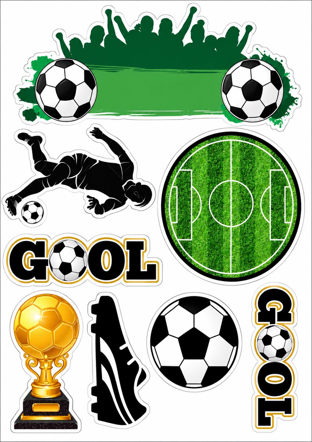 Sport edible cake topper design 6, available in wafer paper or icing sheet.