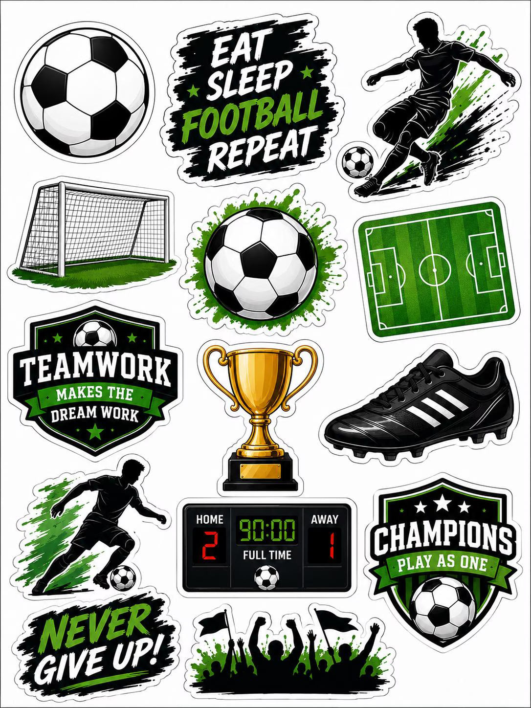 Sport edible cake topper design 9, available in wafer paper or icing sheet.