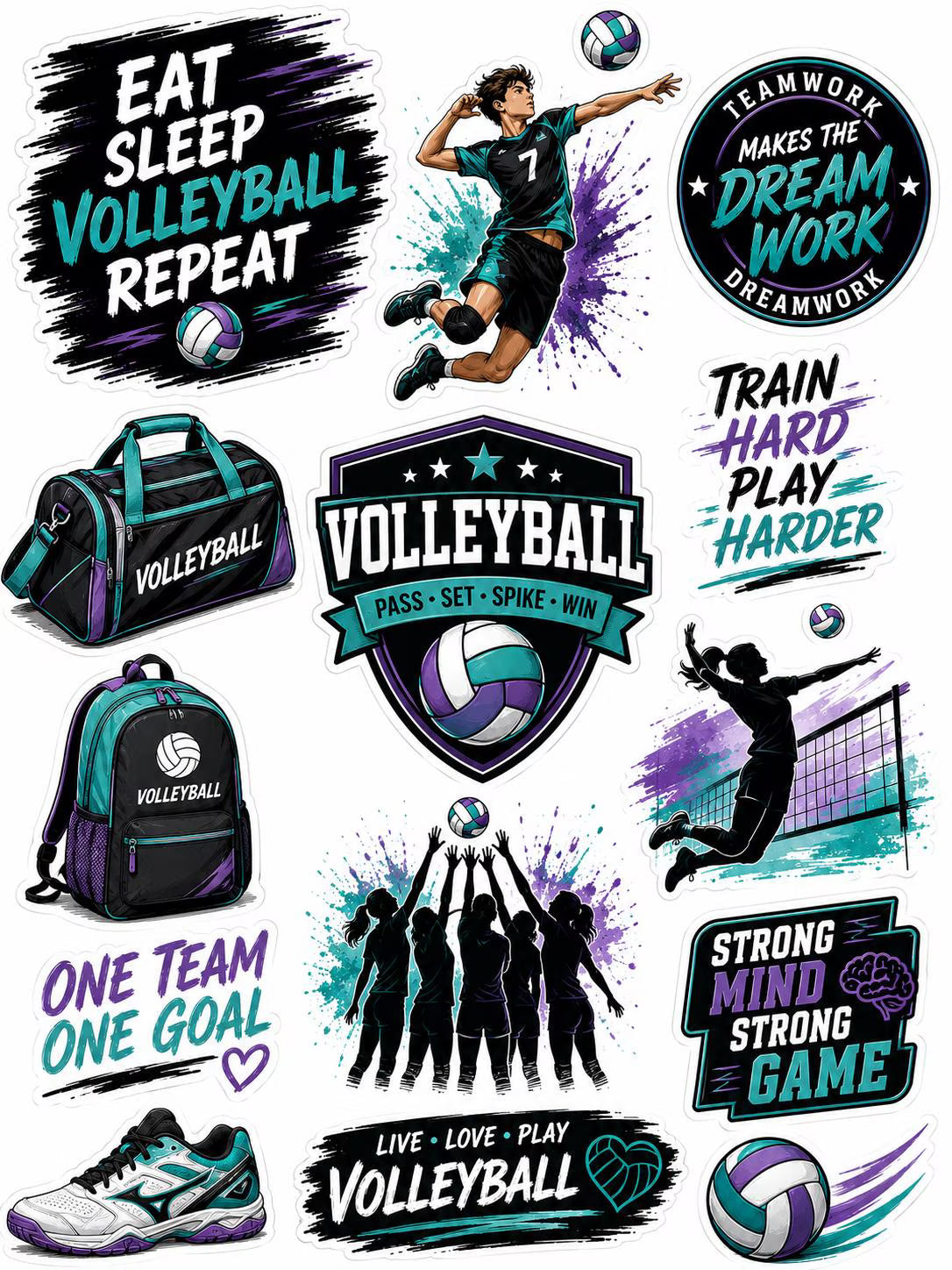 Sport edible cake topper design 12, available in wafer paper or icing sheet.