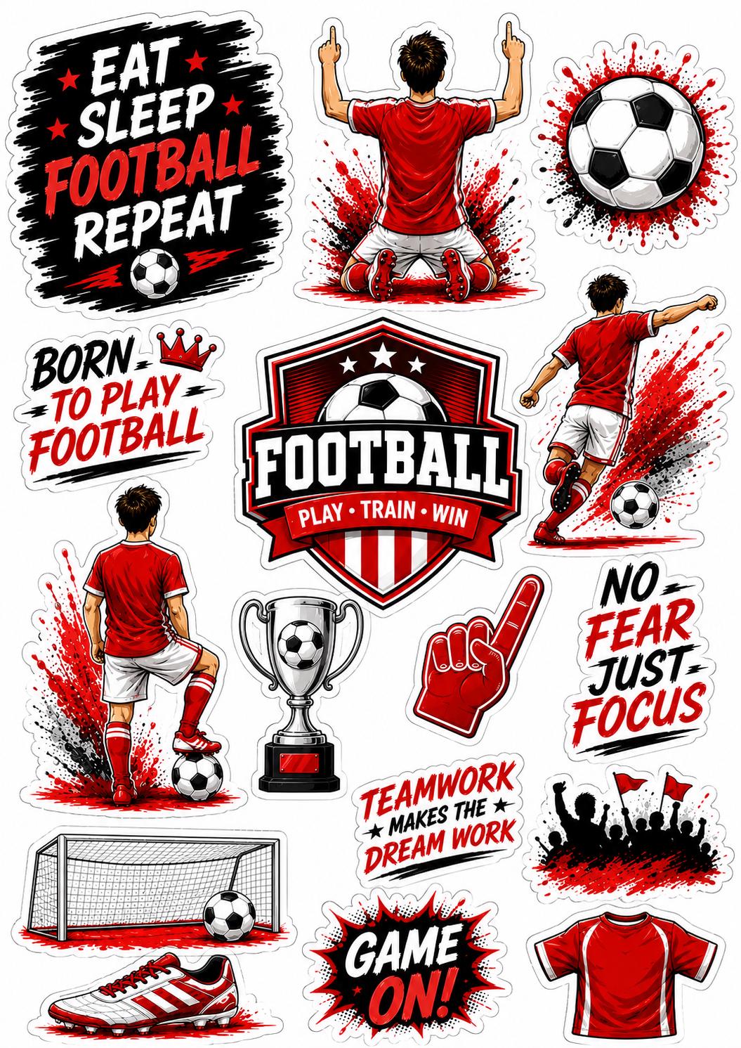 Sport edible cake topper design 16, available in wafer paper or icing sheet.