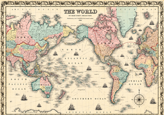 Design 2 – Vintage World Map Edible Cake Wrap – Antique Atlas A4 Cake Border