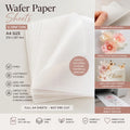 A4 thin edible wafer paper sheets for cake toppers, wafer flowers and edible printing, image 1.